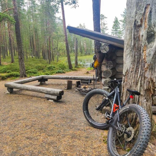 Rest area during a bike ride
